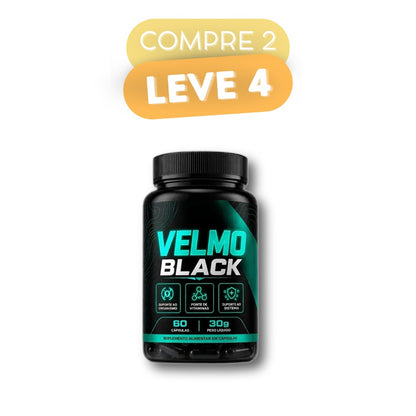 Velmo Black - Suplemento Natural - Promoção Exclusiva + Frete Grátis