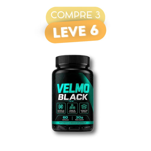 Velmo Black - Suplemento Natural - Promoção Exclusiva + Frete Grátis